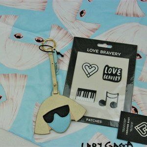 Lady Gaga Love Bravery Scarf Keyring Set of 3 NWT